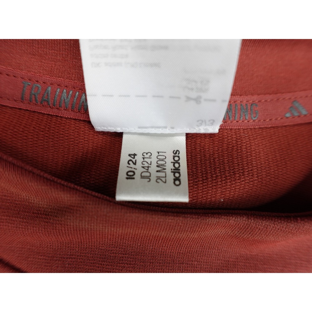 Adidas Cropped Sweatshirt Womens S Rust Excellent Aeroready Side Tie JD4213 - Picture 6 of 9